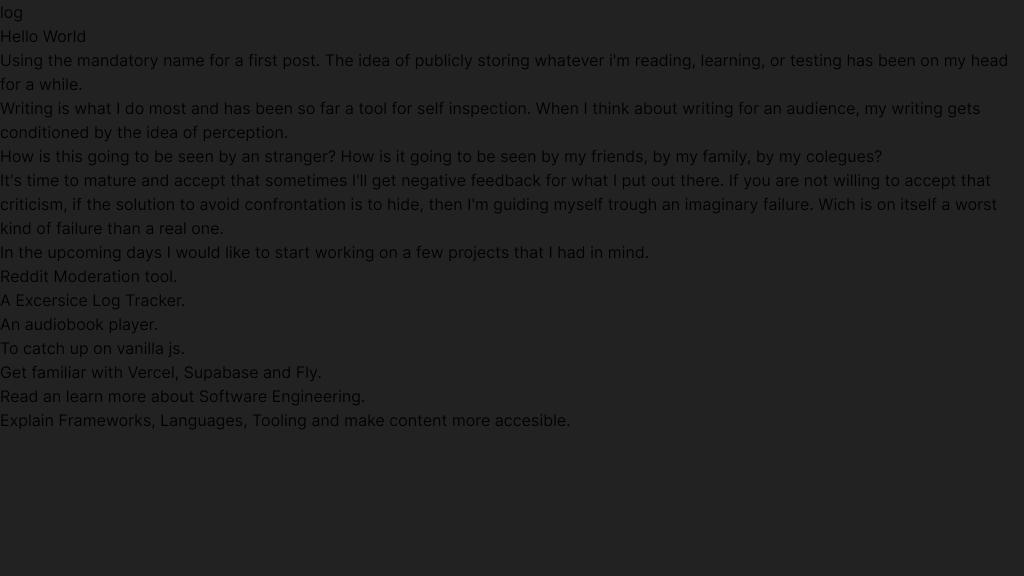 current website view